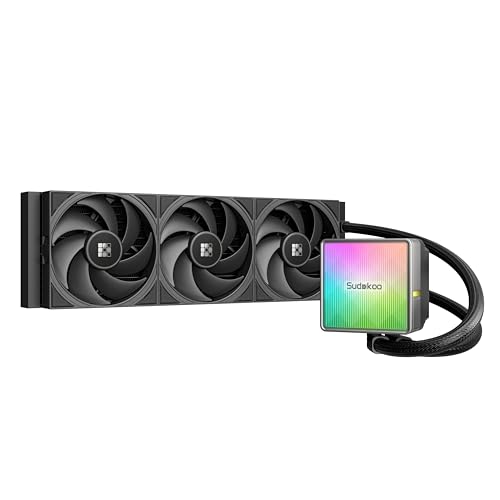 Sudokoo NEXAURA 240 Liquid CPU Cooler: 240mm AIO CPU Cooler with PWM Pump & ARGB Pump Head - Water Cooling with FDB Fans for Intel LGA 1851/1700/1200/115X AMD AM5/AM4 - Black - PuriLite