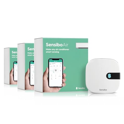 Sensibo Air PRO - Air Conditioner Smart Controller & Air Quality Sensor. Smart Thermostat for Mini Split, Window, Portable AC. Temp & Humidity Sensors. Google, Alexa, Siri & Apple HomeKit Compatible - PuriLite