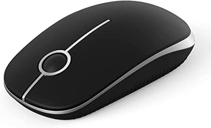 Wireless Mouse, Vssoplor 2.4G Slim Portable Computer Mice with Nano Receiver for Notebook, PC, Laptop, Computer (Black and Gray) - PuriLite