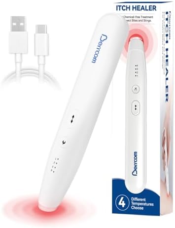 Berrcom Insect Sting and Bite Relief Stick, Chemical-Free Treatment of Insect Bites for Symptom Relief from Itching and Swelling Rechargeable Bug Bite Itch Relief Thing for Mosquito Bites - PuriLite