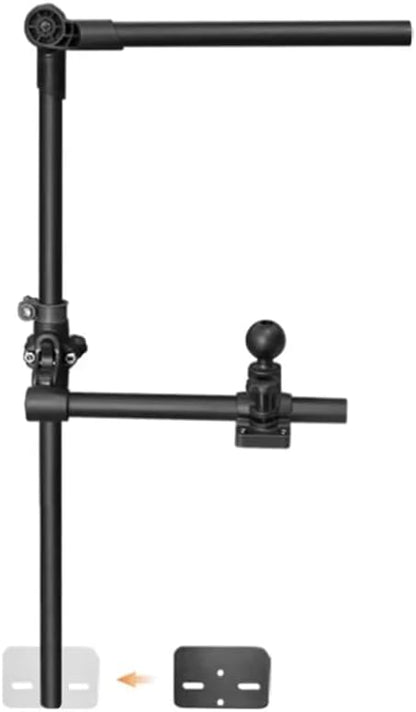 Strg Transducer Bracket with Fish Finder Mount for Kayak/Boat, Livescope Fish Finder Transducer Mount for Garmin/Lowrance, Compatible with RAM Mounts C Size/1.5'' Double Socket Arm (Foldable) - PuriLite