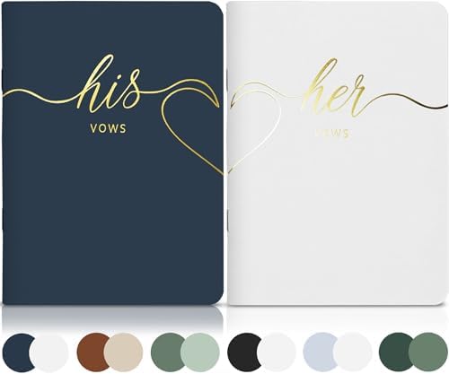 LSSH GmbH Vow Books - His and Hers Wedding Essentials, 28 Pages, 5.5" X 4" (Dark Green & Sage) - PuriLite