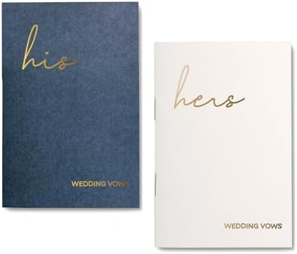GroomBrideGifts Wedding Vow Book for His and Hers, Soft Touch, Perfectly Sized Bride and Groom Vow Books, Wedding Essentials, Wedding Registry Ideas, His and Hers Gifts - PuriLite