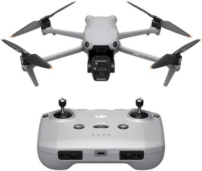 DJI Air 3S Fly More Combo (RC 2 Screen Remote Controller), Drone with 1" CMOS Wide-Angle & Medium Tele Camera for Adults, 4K/60fps, Omnidirectional Sensing & 3 Batteries for Extended Flight Time - PuriLite