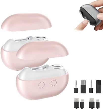 Fanyil Easyclip Smart Nail Clipper, 3-in-1 Electric Nail Clipper, with LED Light and Debris Collector, Portable, Suitable for Home Travel and Gift Giving (Pink) - PuriLite