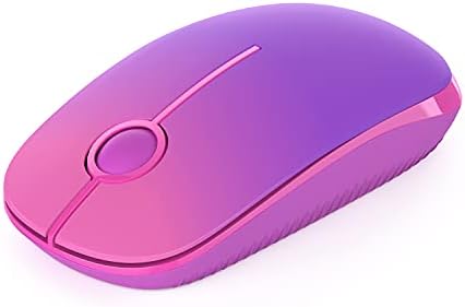 Wireless Mouse, Vssoplor 2.4G Slim Portable Computer Mice with Nano Receiver for Notebook, PC, Laptop, Computer (Black and Gray) - PuriLite