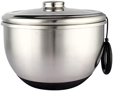 Salad Spinner, Stainless Steel Salad Dried Bowl, Great Capacity Innovative Design Vegetable Dehydrator with Grid and Bowl, Efficient and Easy Drying with Pull System,Silver-A - PuriLite