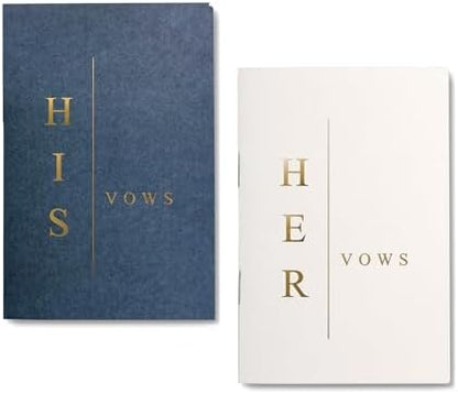 GroomBrideGifts Wedding Vow Book for His and Hers, Soft Touch, Perfectly Sized Bride and Groom Vow Books, Wedding Essentials, Wedding Registry Ideas, His and Hers Gifts - PuriLite