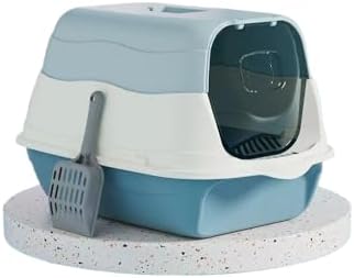 Large Covered Litter Box With Lid - Fully Enclosed Cat Toilet Pan and Scoop - PuriLite