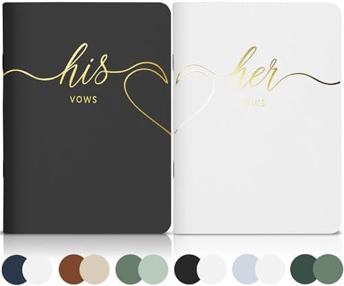 LSSH GmbH Vow Books - His and Hers Wedding Essentials, 28 Pages, 5.5" X 4" (Dark Green & Sage) - PuriLite
