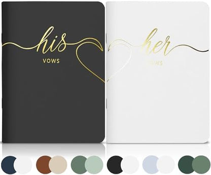 LSSH GmbH Vow Books - His and Hers Wedding Essentials, 28 Pages, 5.5" X 4" (Dark Green & Sage) - PuriLite