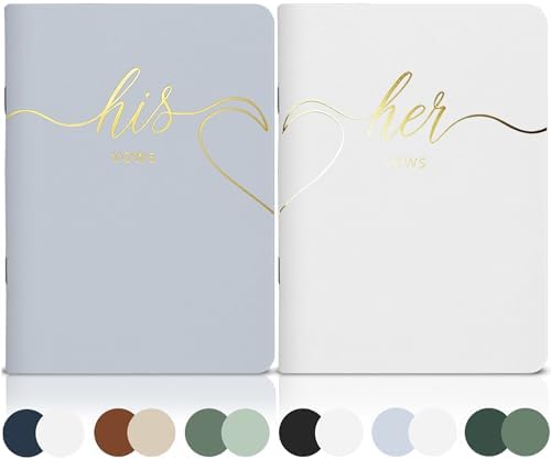 LSSH GmbH Vow Books - His and Hers Wedding Essentials, 28 Pages, 5.5" X 4" (Dark Green & Sage) - PuriLite