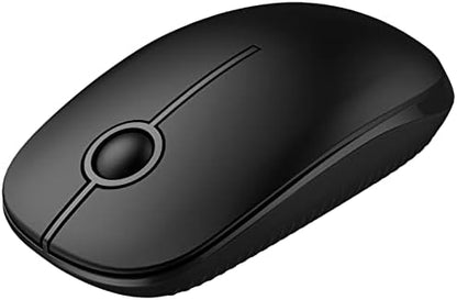 Wireless Mouse, Vssoplor 2.4G Slim Portable Computer Mice with Nano Receiver for Notebook, PC, Laptop, Computer (Black and Gray) - PuriLite