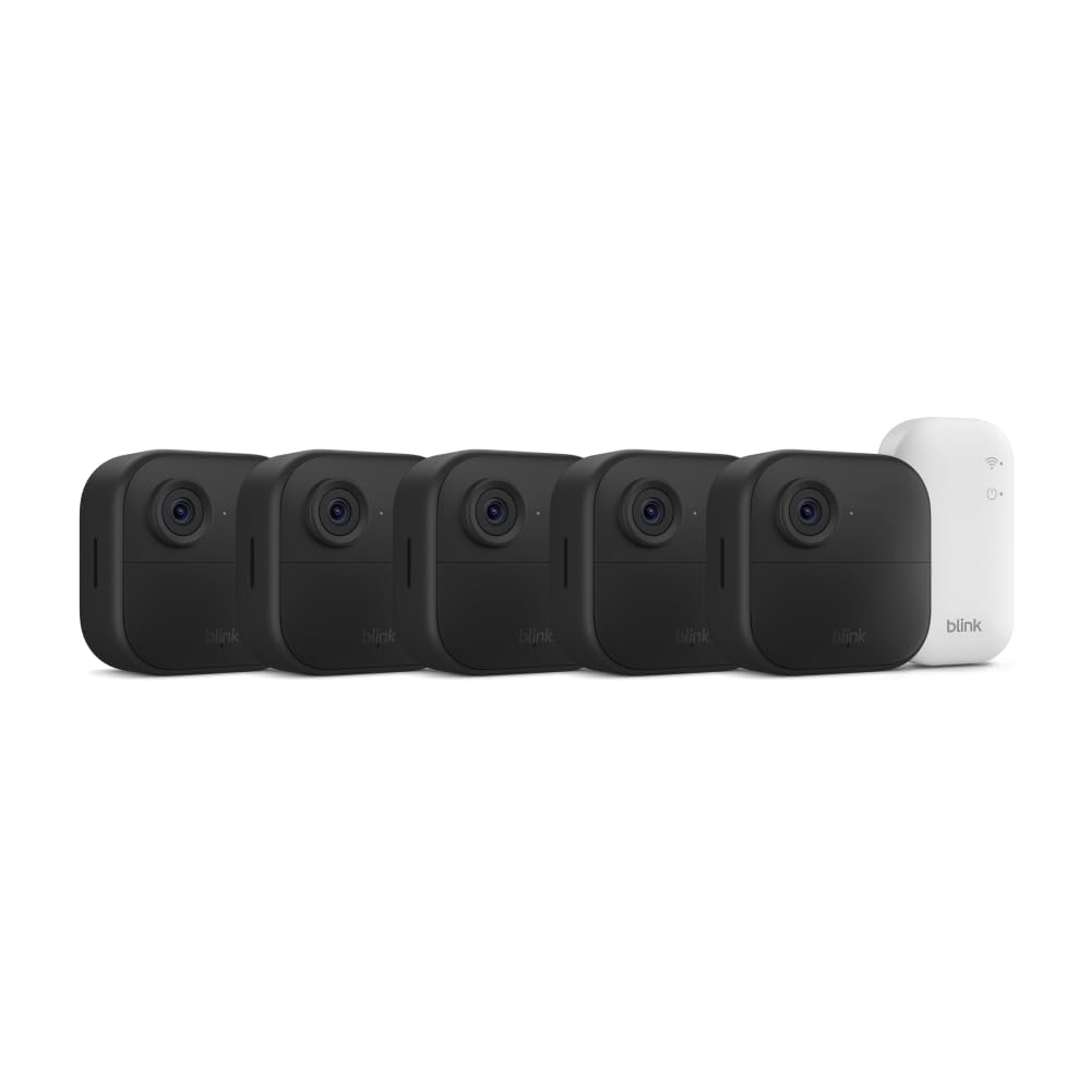Blink Outdoor 4 (newest model) – Wireless smart security camera, two-year battery life, 1080p HD day and infrared night live view, two-way talk. Sync Module Core included – 1 camera system - PuriLite