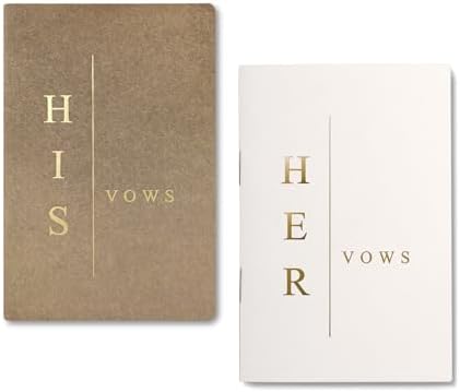 GroomBrideGifts Wedding Vow Book for His and Hers, Soft Touch, Perfectly Sized Bride and Groom Vow Books, Wedding Essentials, Wedding Registry Ideas, His and Hers Gifts - PuriLite