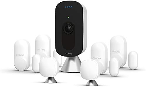 ecobee Smart Camera – Indoor WiFi Security Camera, Smart Home Security System, 1080p HD 180 Degree FOV, Night Vision, 2-Way Audio, Works with Apple HomeKit, Alexa Built in - PuriLite