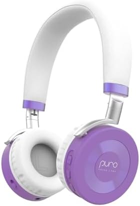 JuniorJam Plus Volume Limiting Headphones for Kids, Foldable & Adjustable Bluetooth Headphones, 22-Hour Battery Life USB-C Charging (Black) - PuriLite