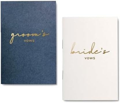 GroomBrideGifts Wedding Vow Book for His and Hers, Soft Touch, Perfectly Sized Bride and Groom Vow Books, Wedding Essentials, Wedding Registry Ideas, His and Hers Gifts - PuriLite