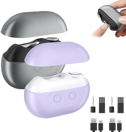 Fanyil Easyclip Smart Nail Clipper, 3-in-1 Electric Nail Clipper, with LED Light and Debris Collector, Portable, Suitable for Home Travel and Gift Giving (Pink) - PuriLite