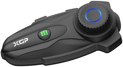 XGP X10 Mesh Motorcycle Bluetooth Headset – 10 Riders Group Intercom 3000m Range, Bluetooth 5.3 Helmet Communication System with Audio Multitasking, Music Sharing & IP67 Waterproof (2 Pack) - PuriLite