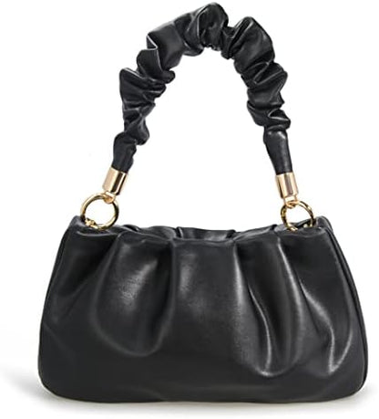 Cloud Pouch Bag Women Shoulder Handbag Soft Vegan Leather Vintage Hobo Chain Cross body Bag - PuriLite