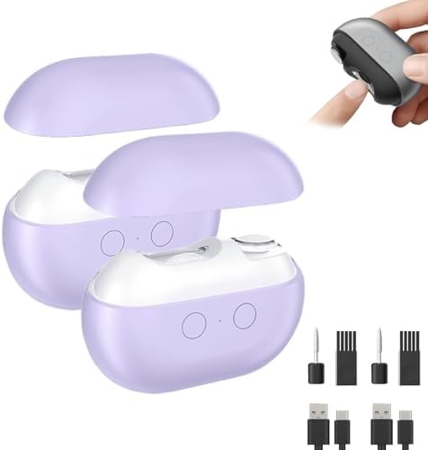 Fanyil Easyclip Smart Nail Clipper, 3-in-1 Electric Nail Clipper, with LED Light and Debris Collector, Portable, Suitable for Home Travel and Gift Giving (Pink) - PuriLite