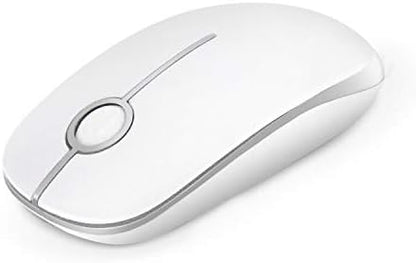 Wireless Mouse, Vssoplor 2.4G Slim Portable Computer Mice with Nano Receiver for Notebook, PC, Laptop, Computer-Black and Silver - PuriLite