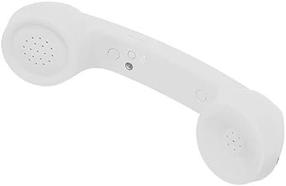 Qiilu Retro Telephone Handset for Mobile Phones - Rechargeable Radiation Proof Handset Receiver with USB Charging (Red) - PuriLite
