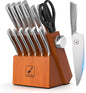 Knife Set, imarku 14-Piece Kitchen Knife Set with Block, Professional Chef Knife Set with Knife Rod, German High Carbon Steel Kitchen Knives Set - PuriLite