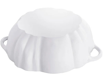 Staub Cast Iron Pumpkin Dutch Oven, White - 3.25 L (3.43 qt.) - PuriLite