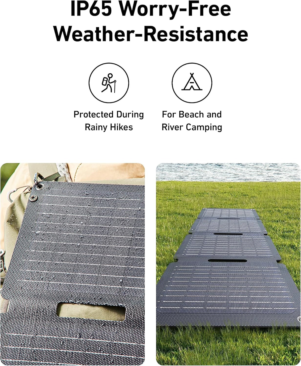 Anker Solix Solar Panel PS30, 5mm Portable Solar Panel, 30W Foldable Solar Charger, IP65 Water and Dust Resistance, Ultra-Fast Charging, Charges 2 Devices at Once, For Outdoor Camping, Hiking - PuriLite
