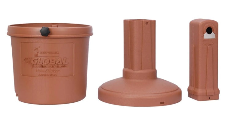 Global Industrial™ Outdoor Ashtray, 5 Gallon, Terracotta - PuriLite