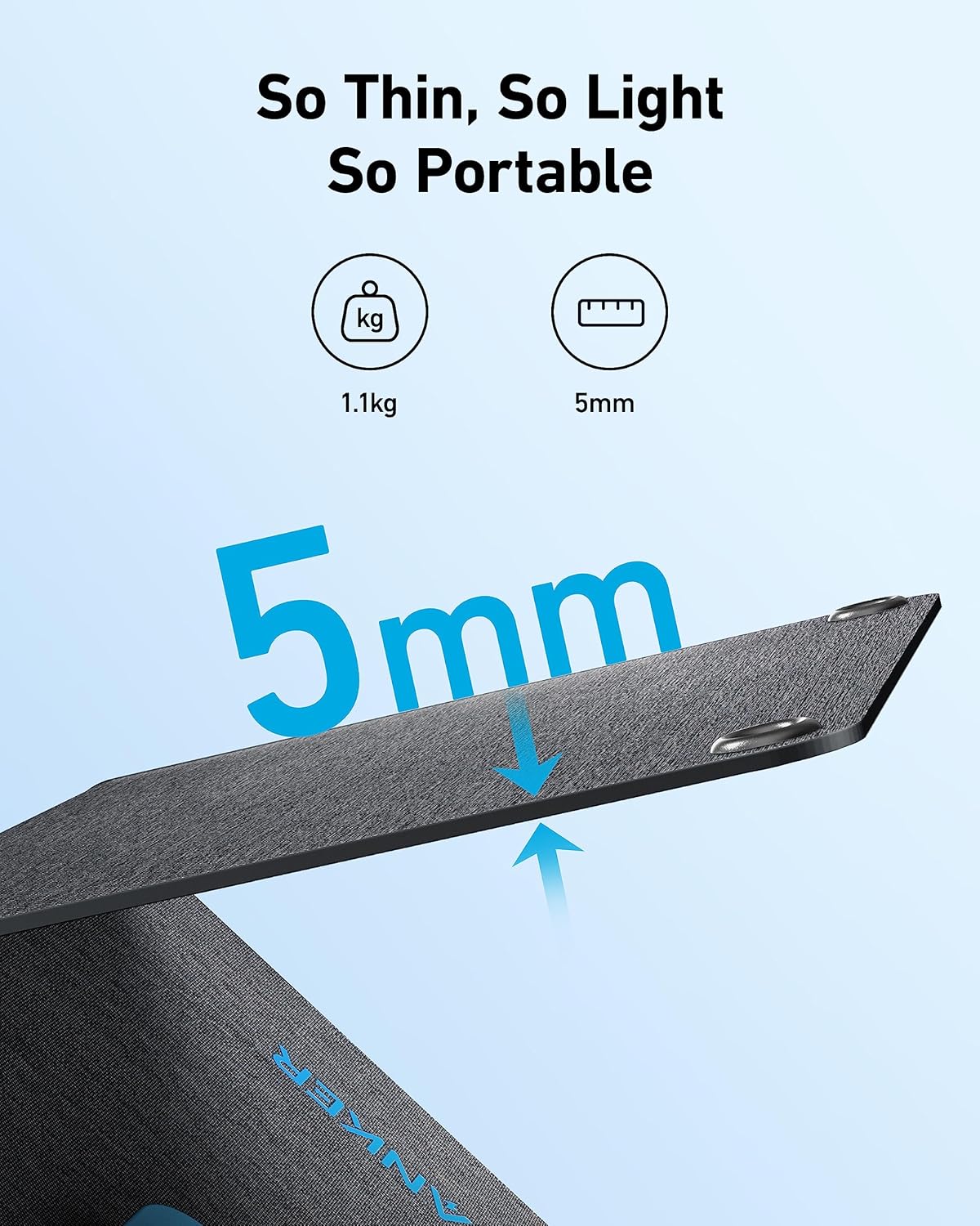 Anker Solix Solar Panel PS30, 5mm Portable Solar Panel, 30W Foldable Solar Charger, IP65 Water and Dust Resistance, Ultra-Fast Charging, Charges 2 Devices at Once, For Outdoor Camping, Hiking - PuriLite