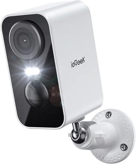 ieGeek Security Cameras Wireless Outdoor - Smart 2K Battery Powered WiFi Camera System for Home Surveillance, Indoor Video Cam with Color Night Vision, 2 Way Audio, Motion Sensor - PuriLite