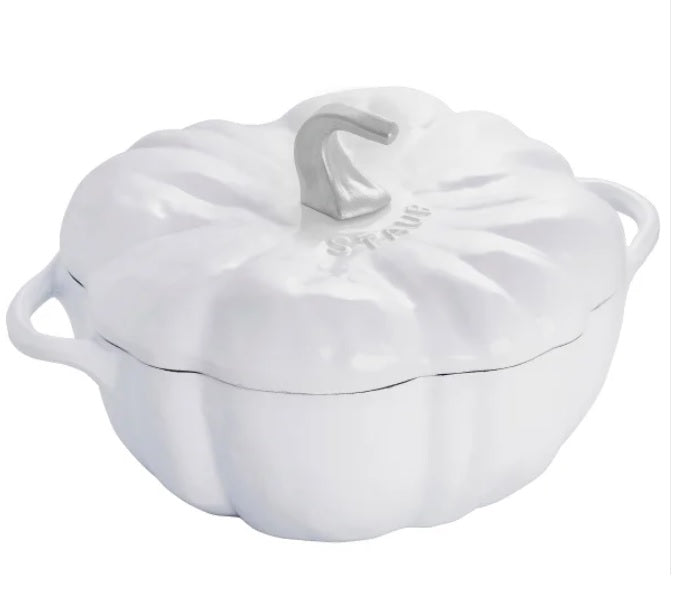 Staub Cast Iron Pumpkin Dutch Oven, White - 3.25 L (3.43 qt.) - PuriLite