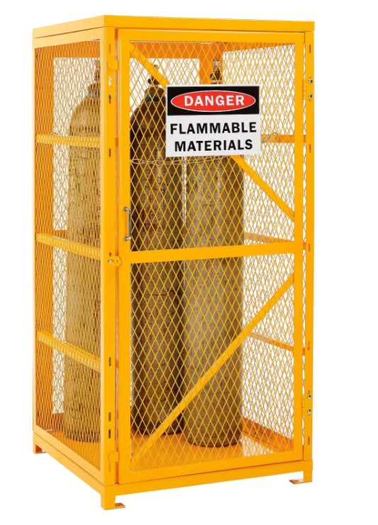 Global Industrial™ Cylinder Storage Cabinet With Manual Close Single Door, 9 Cylinder Cap. - PuriLite