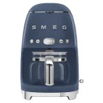 Smeg 50’s Style 10 Cup Programmable Coffee Maker Machine, Navy - PuriLite