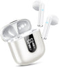 Wireless Earbuds, Bluetooth 5.3 Headphones HiFi Stereo, Mini in-Ear Bluetooth Earbuds, Wireless Earphones with 4 ENC Noise Cancelling Mic, IP7 Waterproof, LED Display, Touch Control Ear Buds, White - PuriLite