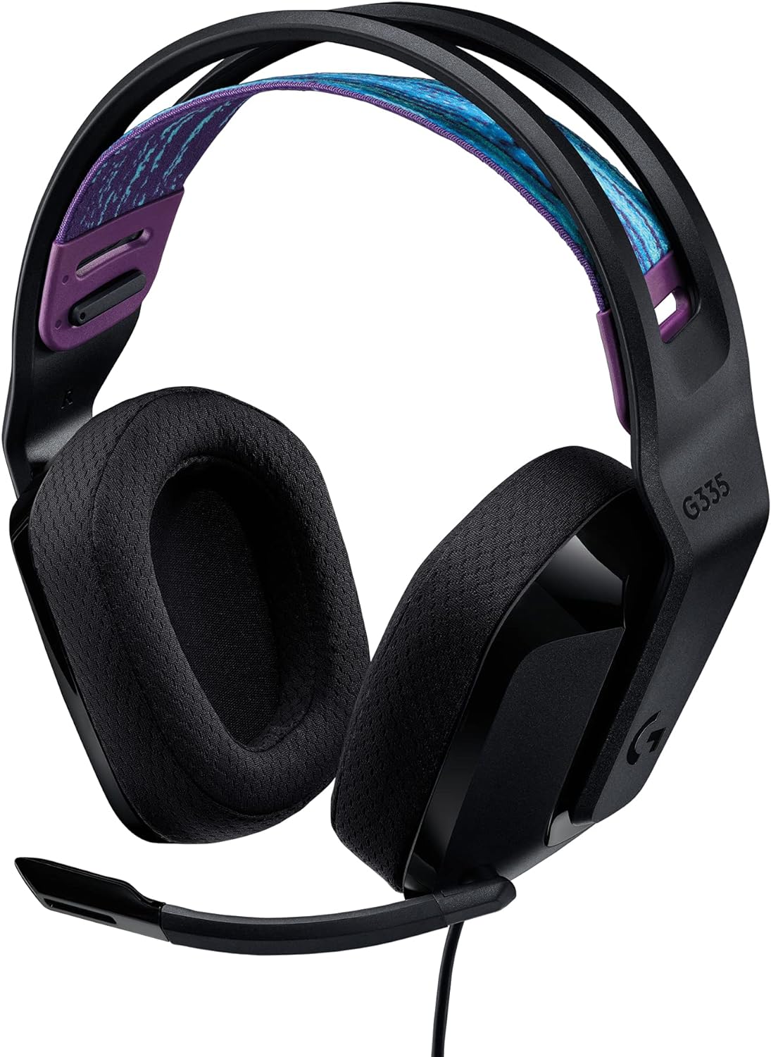 Logitech G335 Wired Gaming Headset, with Microphone, 3.5mm Audio Jack, Comfortable Memory Foam Earpads, Lightweight, Compatible with PC, Playstation, Xbox, Nintendo Switch - Black - PuriLite