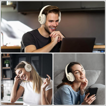 Monster Mission 200 Bluetooth Headphones, Wireless Headphones with 3 EQ Modes, Low Latency HiFi Stereo Foldable Lightweight Headset, 70H Playtime,Deep Bass for Home Office Cellphone PC Ect - PuriLite