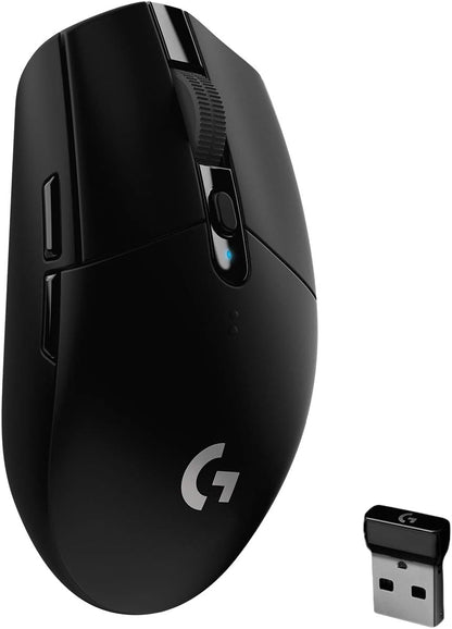Logitech G305 LIGHTSPEED Wireless Gaming Mouse, Hero 12K Sensor, 12,000 DPI, Lightweight, 6 Programmable Buttons, 250h Battery Life, On-Board Memory, PC/Mac - Black - PuriLite