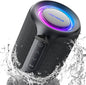Bluetooth Speaker Wireless,IP67 Waterproof & Dustproof Portable Speaker with Lights,15W Loud Stereo Sound, 2500mAh Battery All Day Playtime, TWS Pairing, BT5.3, Home/Party/Outdoor/Beach (Black) - PuriLite