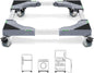 W B D WEIBIDA Appliance Dolly Cart with 4 Locking Twin Wheels Mini Fridge Stand Adjustable Furniture Mover Mobile Roller Base for Washing Machine, Dryer, Refrigerator, Laundry Pedestal - PuriLite