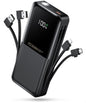 Power-Bank-Portable-Phone-Charger - 40000mAh Power Bank PD30W Fast Charger Built-in 2 Detachable Output Cables, Flashlight and LED Display for iPhone and Android Phones and Most Electronic Devices - PuriLite