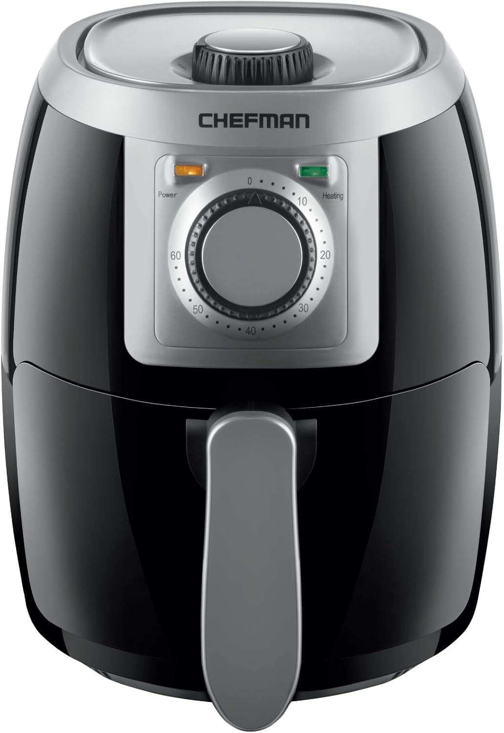 Chefman TurboFry 2-Quart Air Fryer, Personal Compact Healthy Fryer w/ Adjustable Temperature Control, 60 Minute Timer and Dishwasher Safe Basket, Black - PuriLite