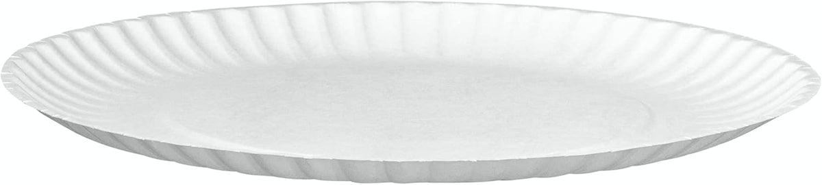 [9 Inch - 200 Count] Uncoated White Paper Plates - Disposable Party Plates, Decorative Paper Plates for Crafts - Formerly Comfy Package - PuriLite
