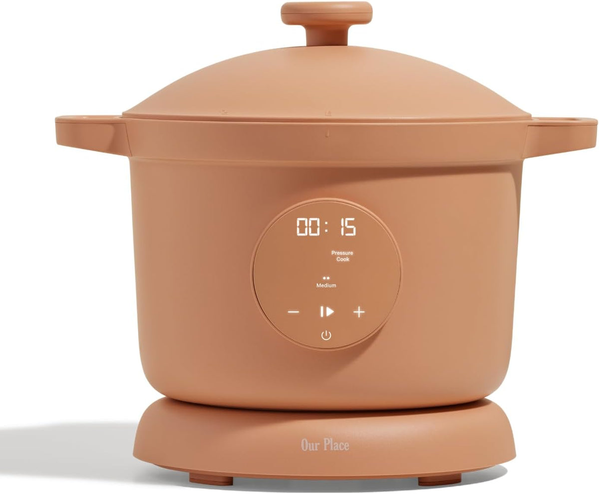 Our Place Dream Cooker | 5.6 L. Multicooker | 4 Versatile Modes | Pressure Cook, Slow Cook, Sear & Saute, Keep Warm | Hands-Free Steam Release | Tailored Control Panel | Spice - PuriLite