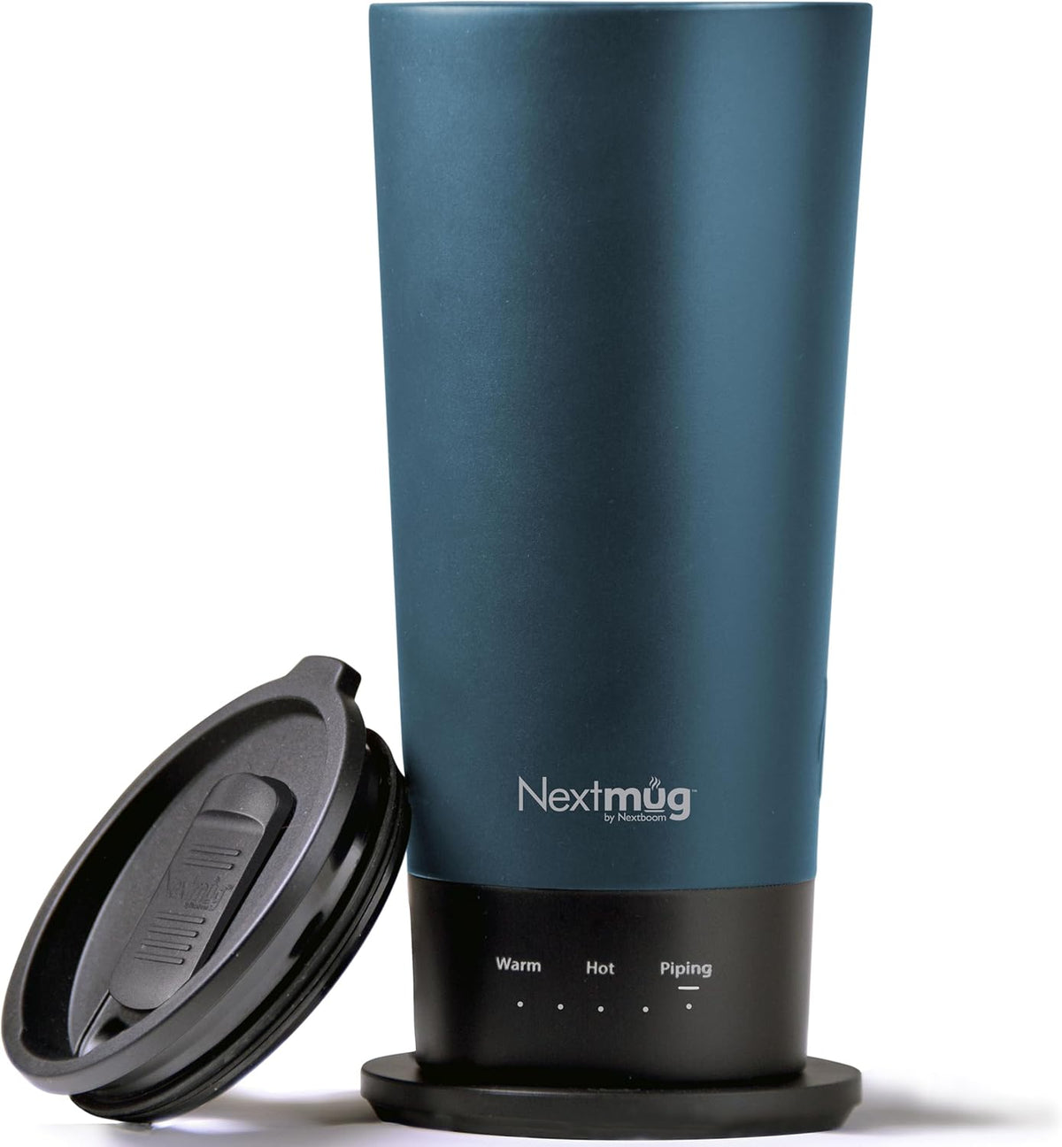 Nextmug Go - Temperature-Controlled, Self-Heating Travel Mug (Slate Blue - 16 oz.) - PuriLite