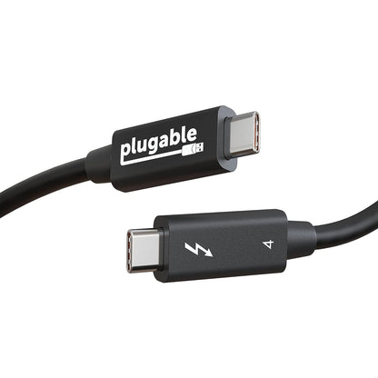 Plugable Thunderbolt 4 Cable [Thunderbolt Certified] 3.3ft USB4 Cable with 100W Charging, Single 8K or Dual 4K Displays, 40Gbps Data Transfer, Compatible with Thunderbolt, USB4, USB-C - Driverless - PuriLite