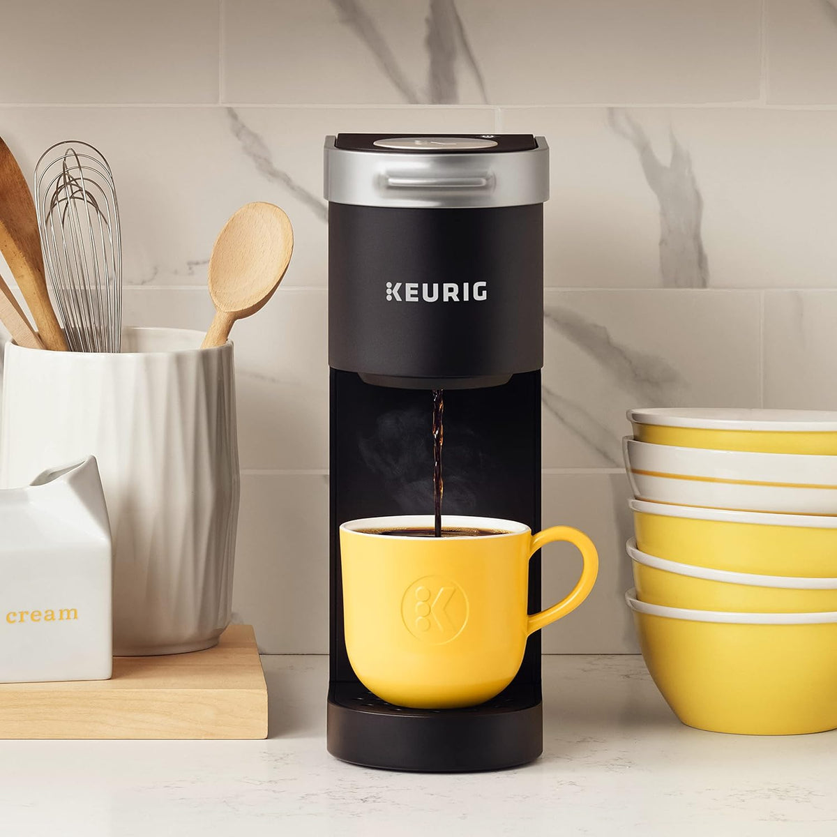 Keurig K-Mini Single Serve K-Cup Pod Coffee Maker, Made From At Least 20% Recycled Plastic, Matte Black - PuriLite